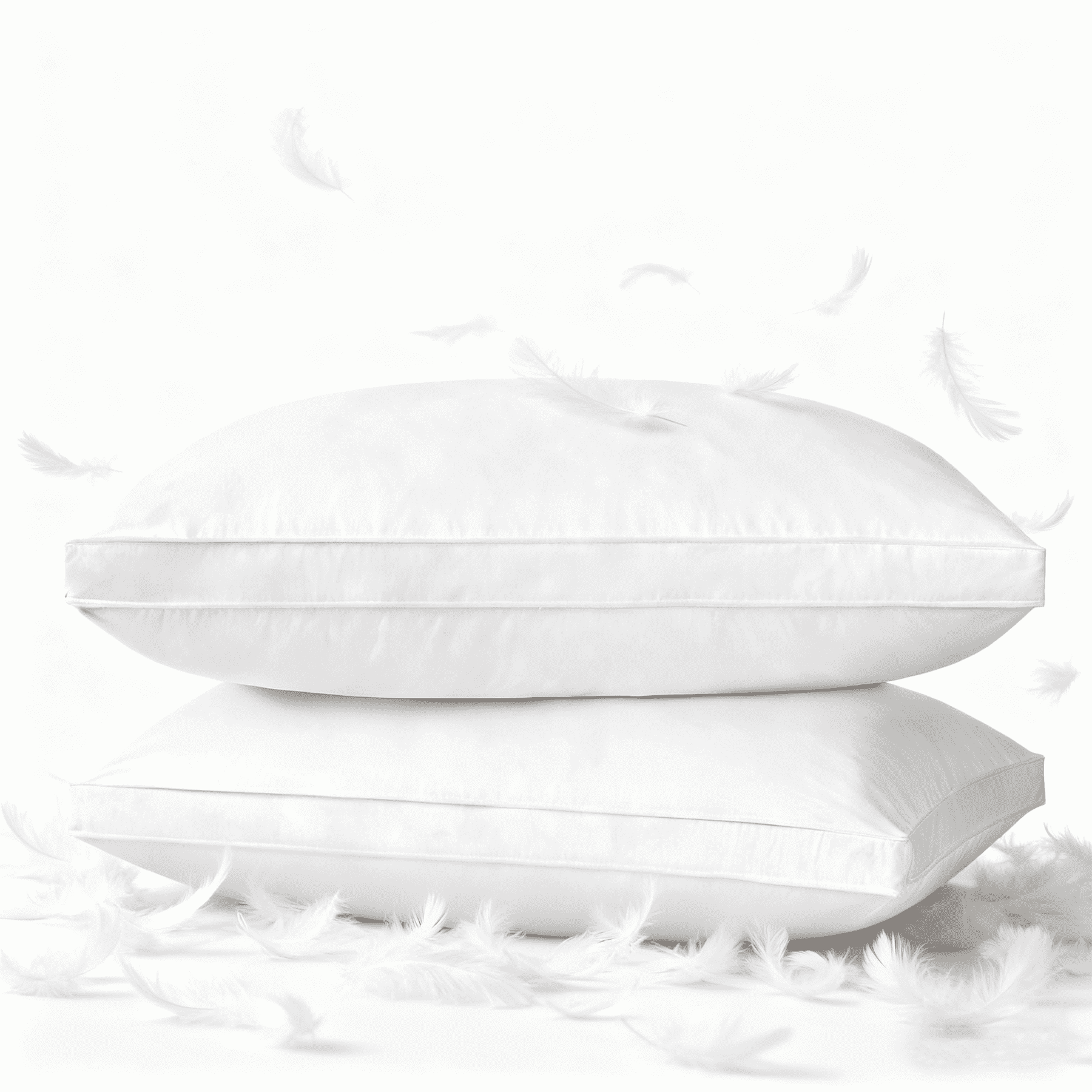Orthopedic Support Goose Feather & Down Pillow King Size 20"x36" – Hotel Quality Bed Pillow for Sleeping, 100% Organic Cotton Cover, Hyp... - Ergonomic Memory Foam Pillow for Neck Pain Support - Default Title