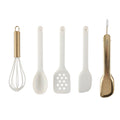 Heavy Duty 5-Piece Mini Silicone Utensil Set Durable & Nonstick Safe - Multi-Purpose Hand Tool for Daily Meal Prep - Default Title