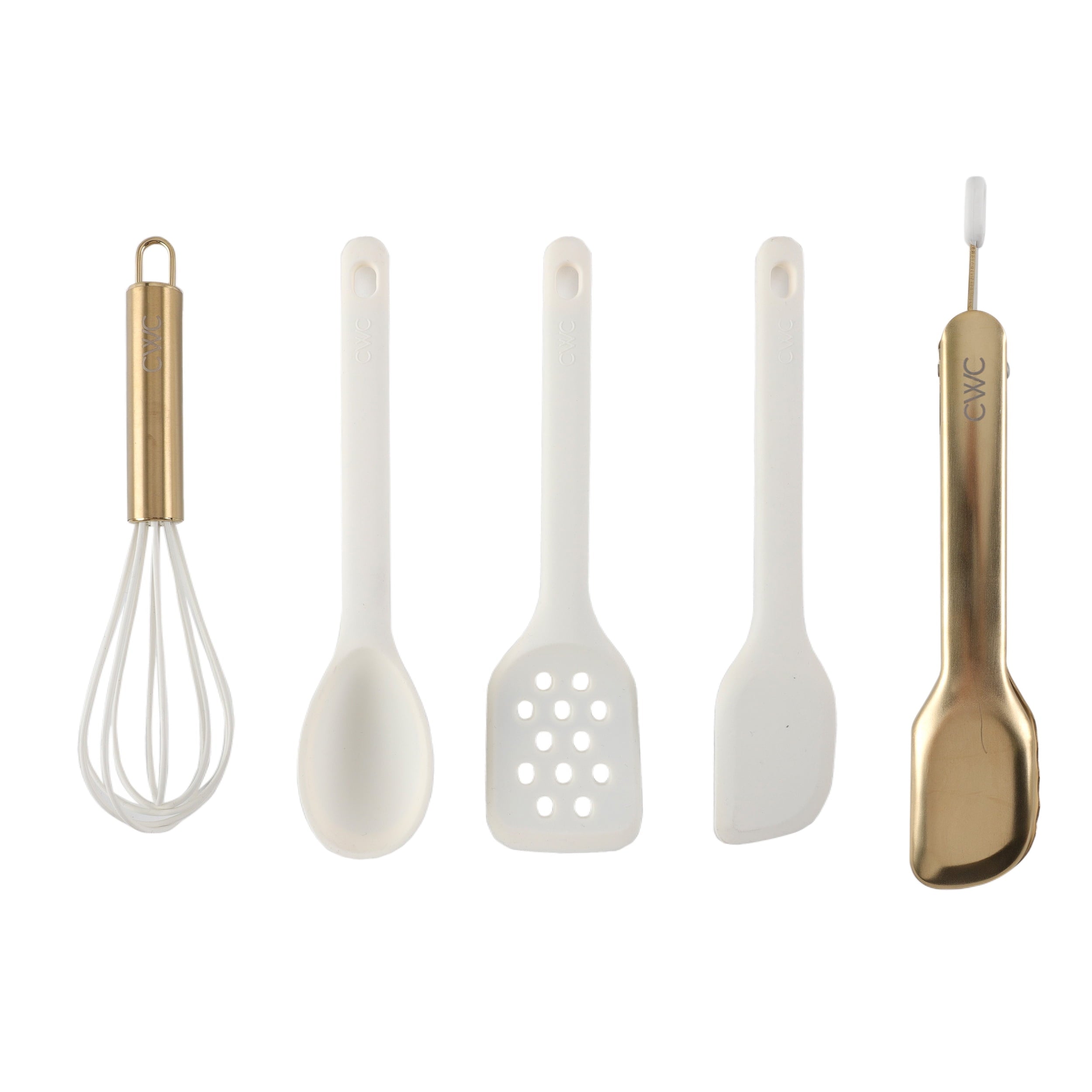 Ergonomic Cooking 5-Piece Mini Silicone Utensil Set Durable & Nonstick Safe - Durable Turner & Ladle Utensil Set for Home Chefs - Default Title