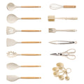 Chef-Quality 17-Piece Silicone and Wood Cooking Utensil Set, Heat-Resistant, Safe for Nonstick Cookware - Heavy Duty Stainless Steel Kitchen Shears - Default Title