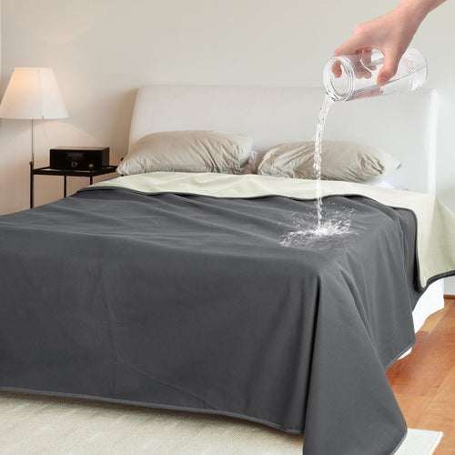 Cozy Fleece Waterproof Blanket for Couch, Reversible Washable Sofa Bed Coverlet Protector | Leak Proof, Comfortable | for People ... - Lightweight Plush Warm Blanket for All Seasons - Default Title
