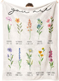 Decorative Knitted Christian Gifts for Women, Christian Blanket with Flowers, Birthday Gifts for Women, Inspirational, Religious Gifts f... - Super Soft Reversible Sherpa Flannel Blanket - Default Title