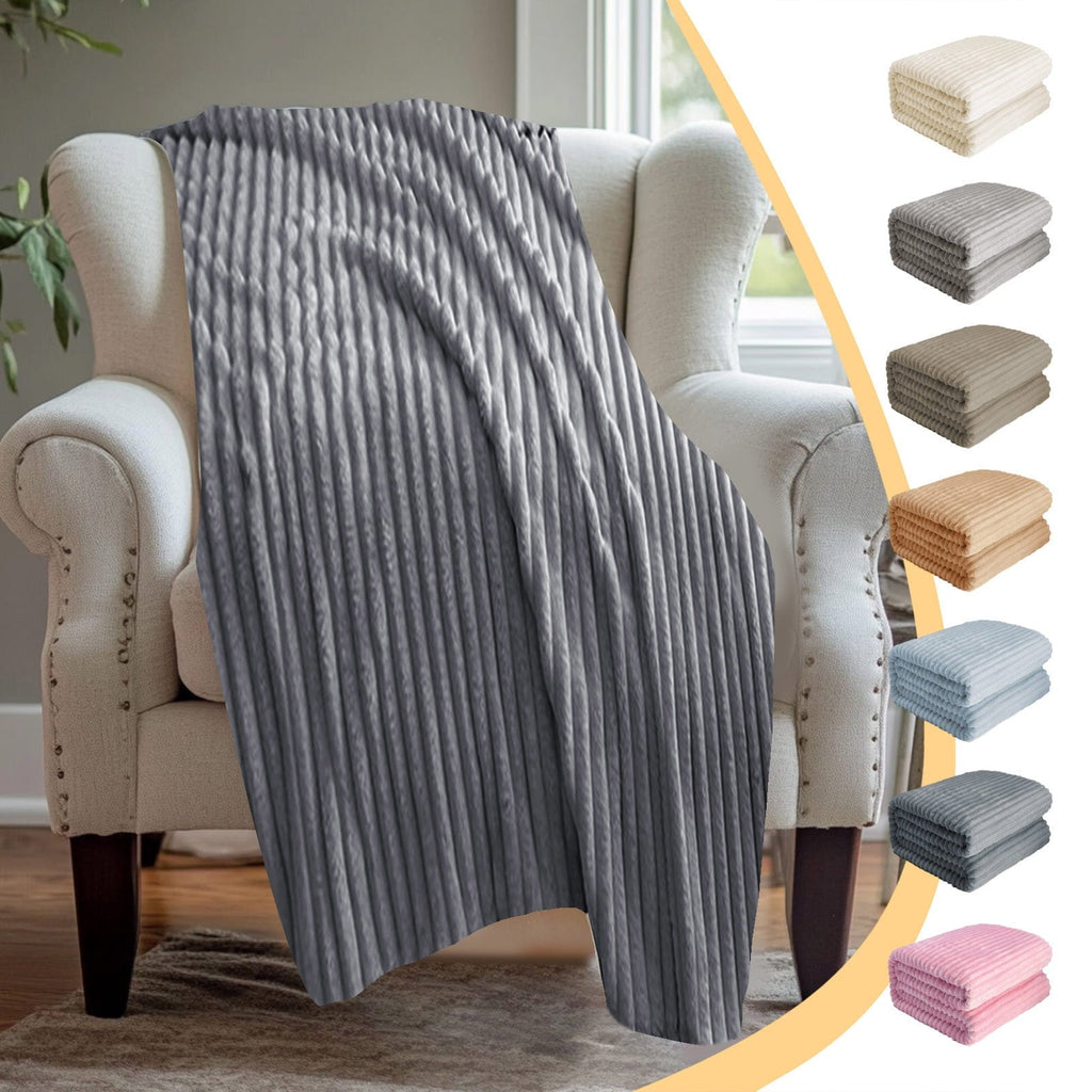 Lightweight Warm Bunny Blanket, Super Soft & Warm Faux Rabbit Fur Throw Blanket, Lightweight Microfiber Machine Washable for Bedroom, ... - Super Soft Reversible Sherpa Flannel Blanket - Default Title