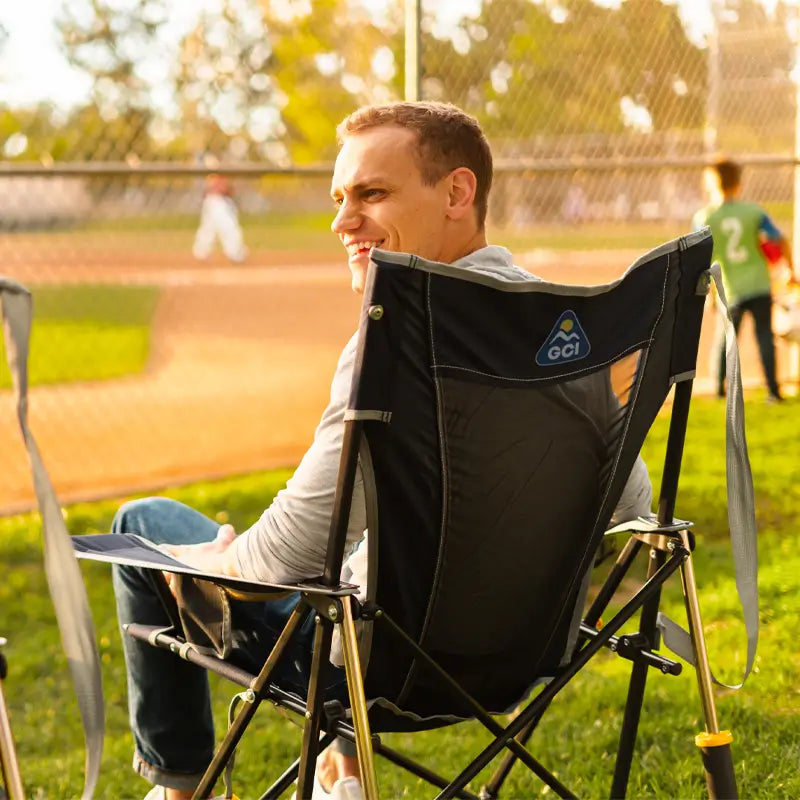 Luxury Camp Comfort Pro Rocker - Choice 375 - RoadTrip Rocker Smooth Motion Camp Chair Detail