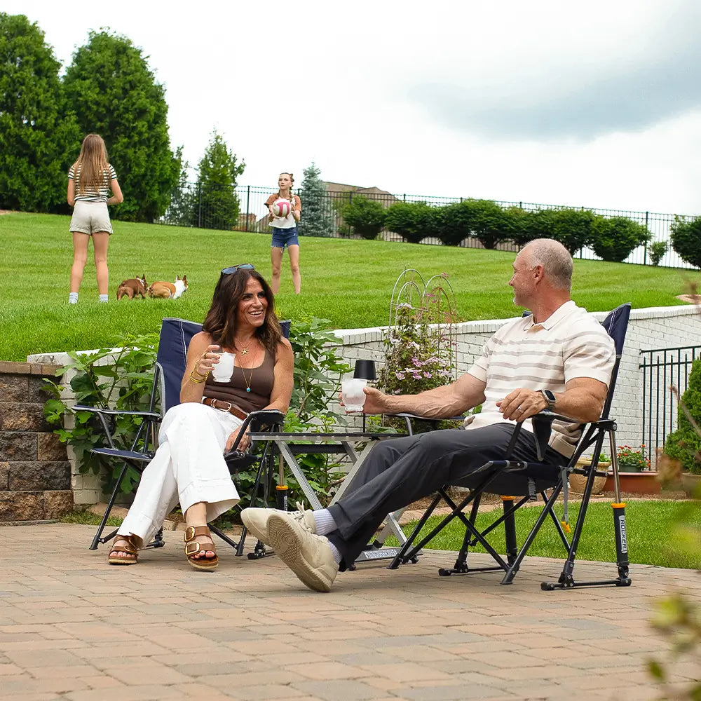 Luxury Camp Comfort Pro Rocker - Choice 375 - RoadTrip Rocker Smooth Motion Camp Chair Detail
