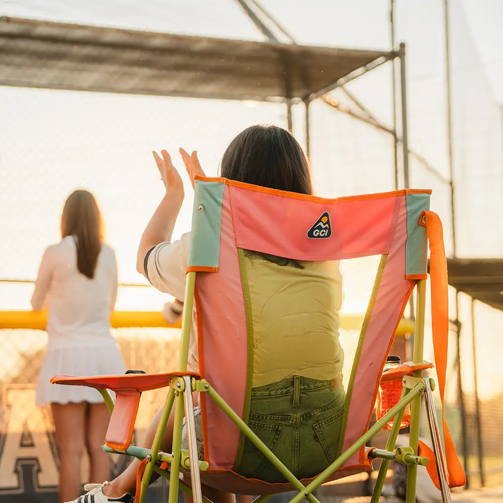 Luxury Camp Comfort Pro Rocker - Choice 375 - RoadTrip Rocker Smooth Motion Camp Chair Detail
