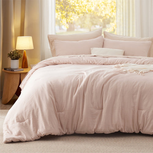 All-Season 2 Pieces Twin Comforter Bedding Set, Pink Comforter Set for All Seasons, 1 Lightweight Prewashed Comforter and 1 Pill... - All-Season Down Alternative Comforter Insert - Default Title