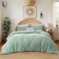 All-Season 3 Pieces Sage Green Floral Comforter Sets, 1 Botanical Flowers Reversible Comforter and 2 Pillow Shams, Queen Size Be... - All-Season Down Alternative Comforter Insert - Default Title