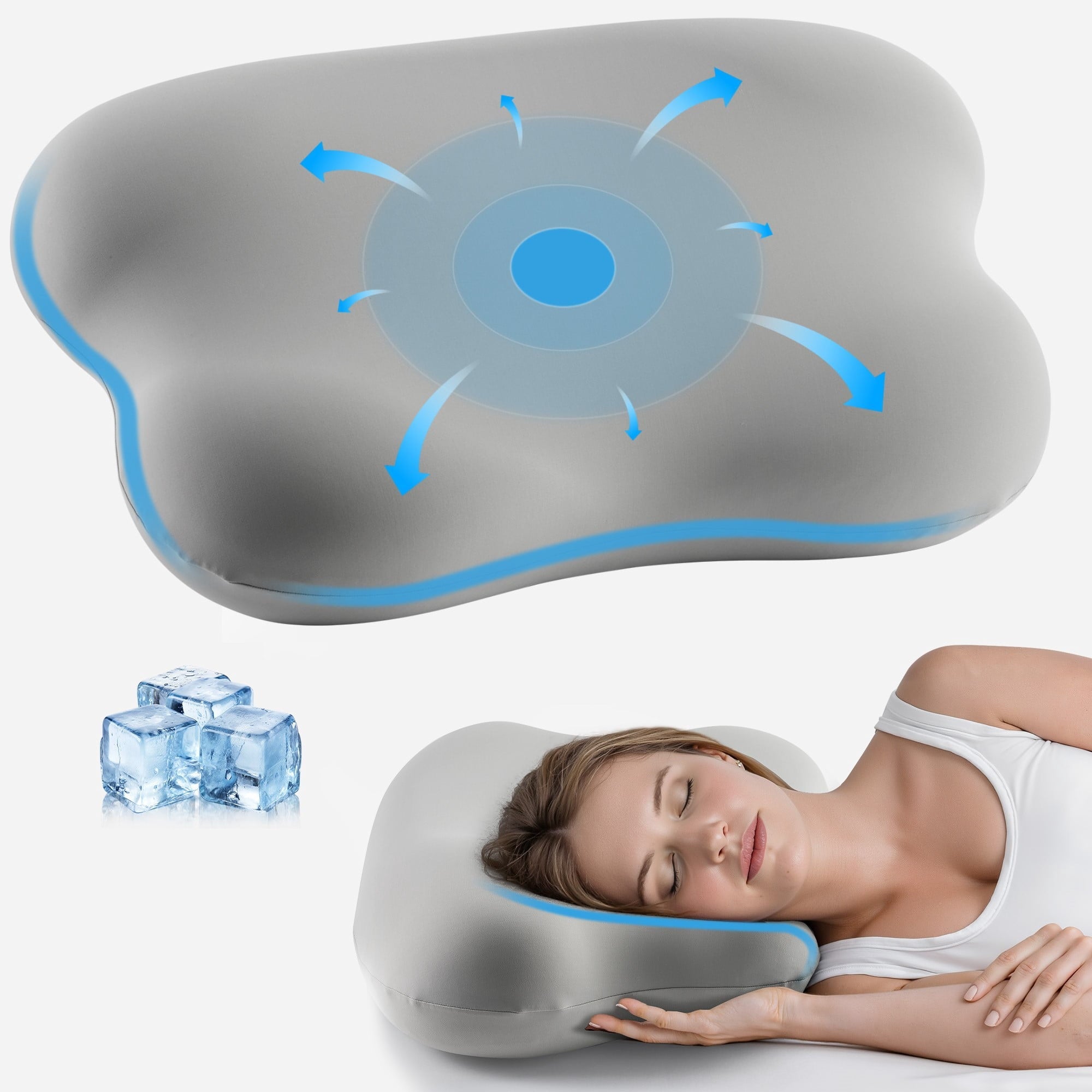 Orthopedic Support Cervical Pillow Orthopedic Cervical Pillow for Neck Pain Relief, Memory Foam Bed Pillow with Pillowcase, Contour Bed ... - Orthopedic Shredded Foam Bed Pillow Set - Default Title