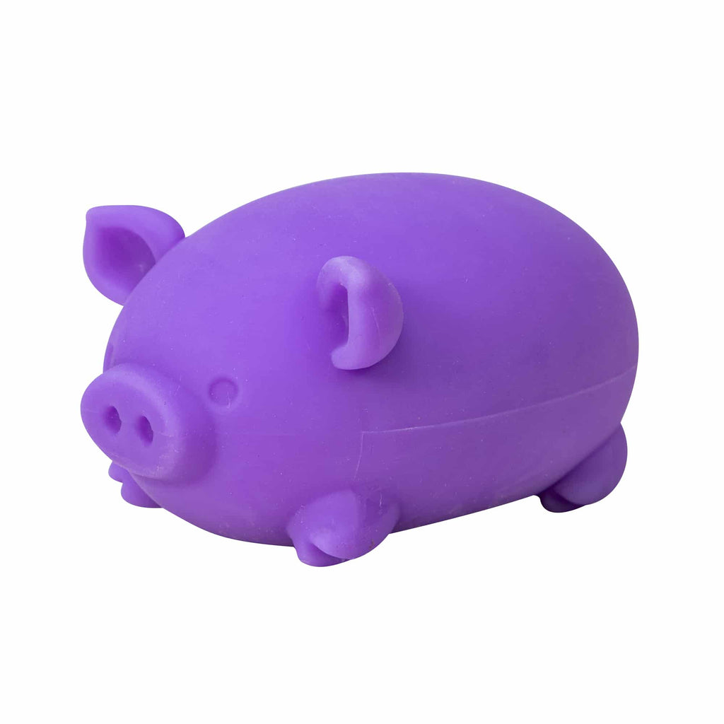Purrfectly Squishy NeeDoh Dig’ It Pig | Select Velvet Canopy - Dino Character Malt-Gel Filled Sensory Glob Detail