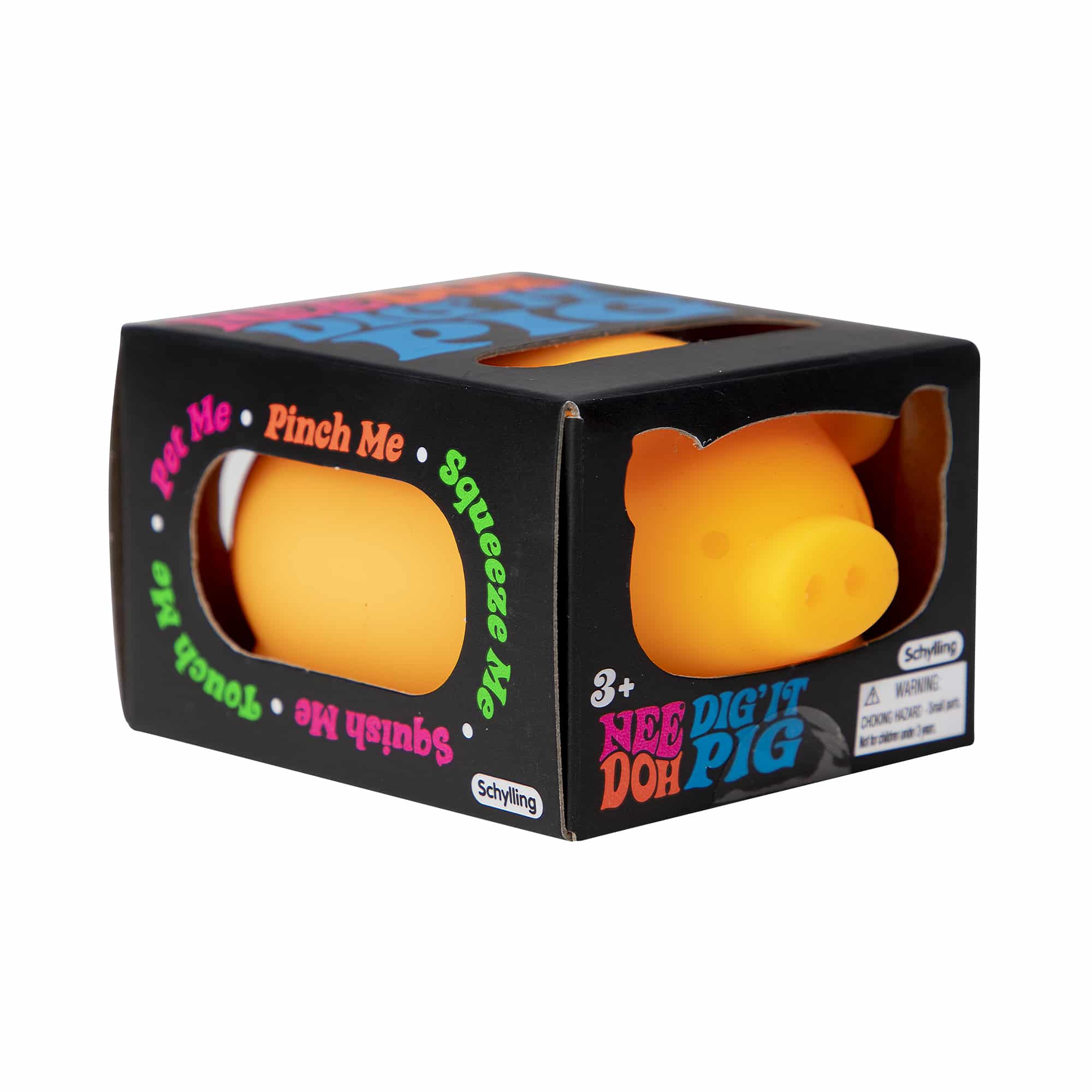 Purrfectly Squishy NeeDoh Dig’ It Pig | Select Velvet Canopy - Dino Character Malt-Gel Filled Sensory Glob Detail