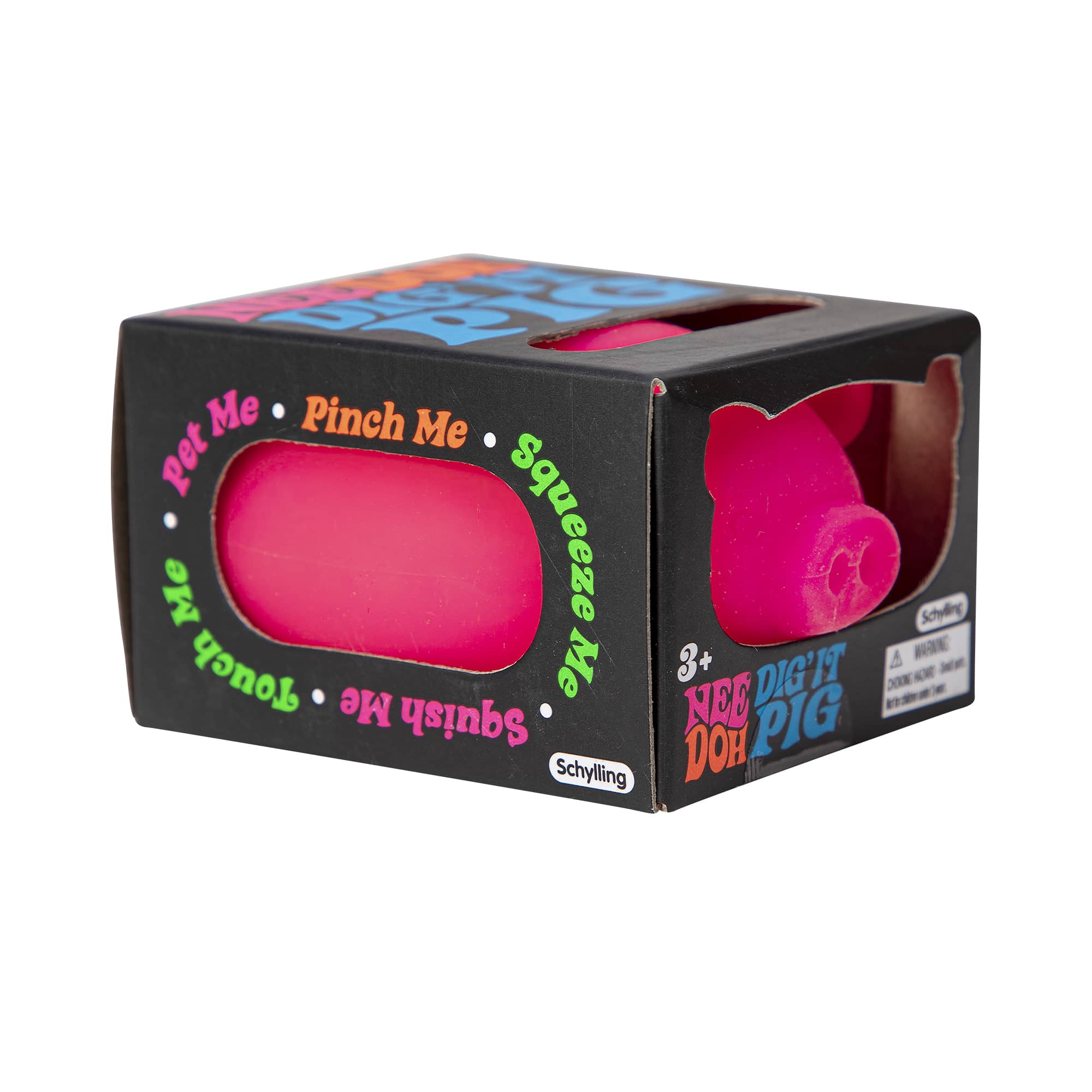 Purrfectly Squishy NeeDoh Dig’ It Pig | Select Velvet Canopy - Dino Character Malt-Gel Filled Sensory Glob Detail