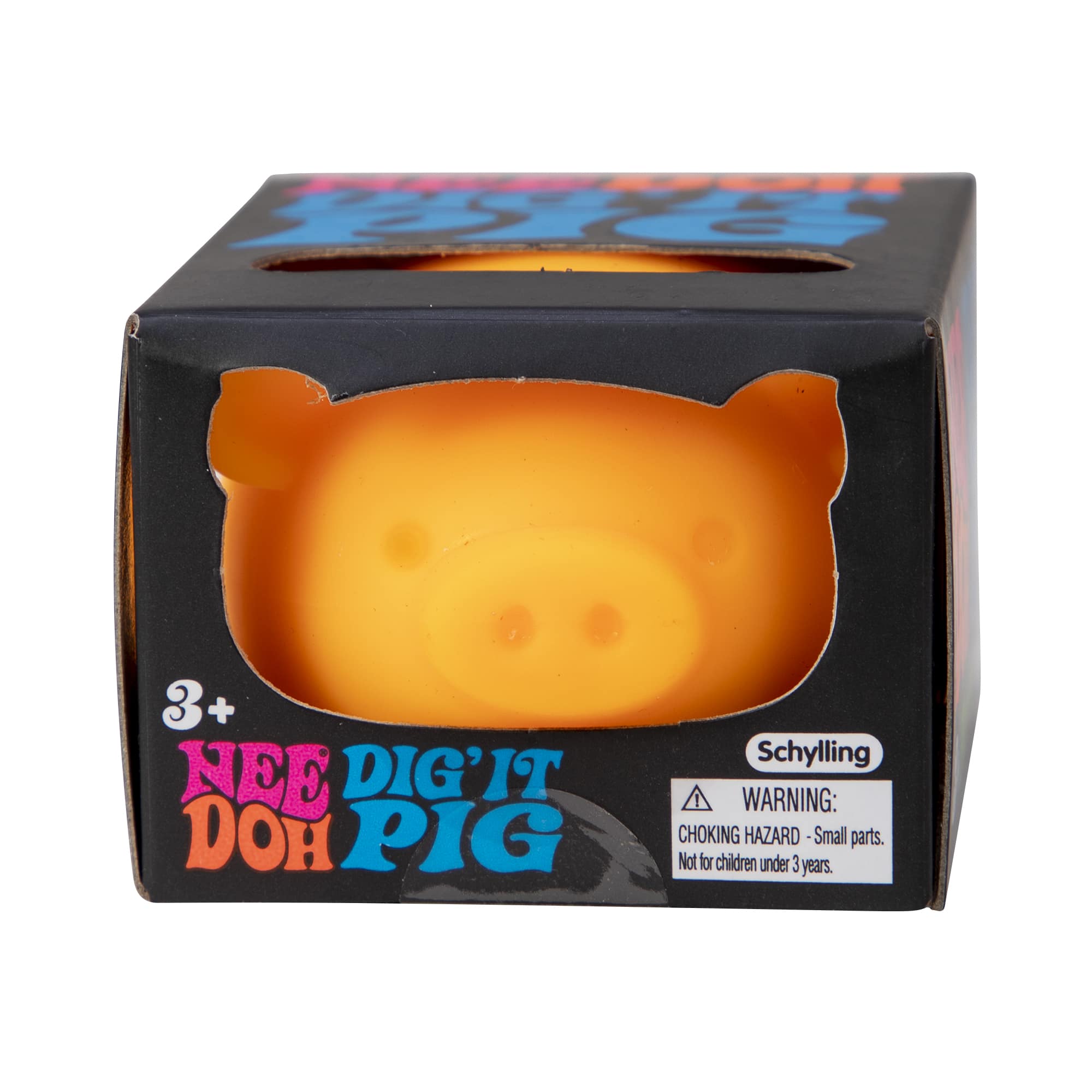 Purrfectly Squishy NeeDoh Dig’ It Pig | Select Velvet Canopy - Dino Character Malt-Gel Filled Sensory Glob Detail