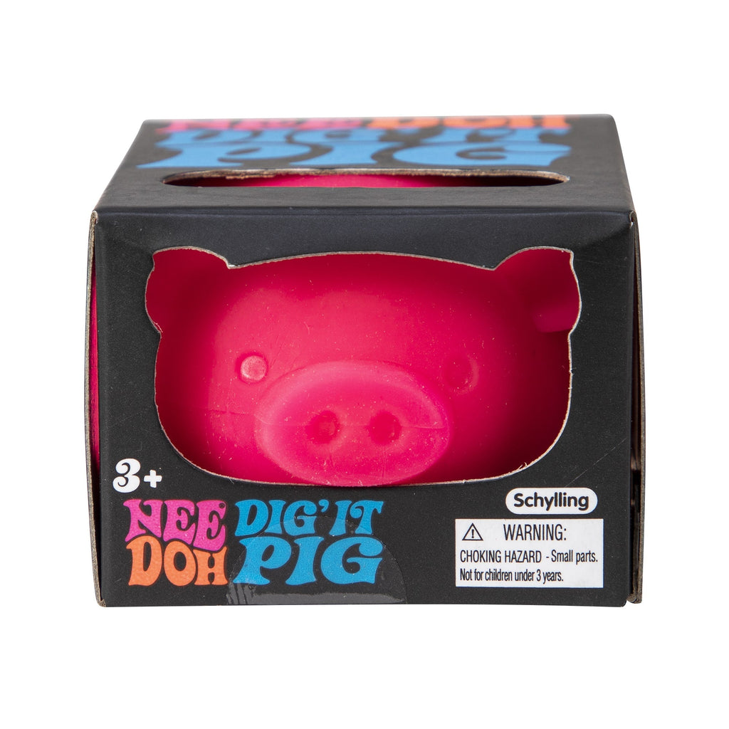 Purrfectly Squishy NeeDoh Dig’ It Pig | Select Velvet Canopy - Dino Character Malt-Gel Filled Sensory Glob Detail