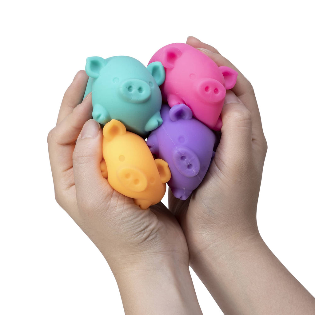 Purrfectly Squishy NeeDoh Dig’ It Pig | Select Velvet Canopy - Dino Character Malt-Gel Filled Sensory Glob Detail