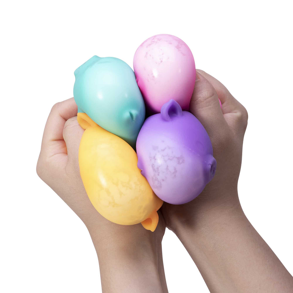 Purrfectly Squishy NeeDoh Dig’ It Pig | Select Velvet Canopy - Dino Character Malt-Gel Filled Sensory Glob Detail