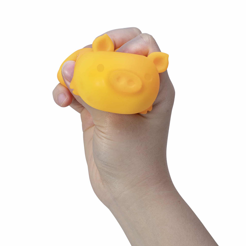 Purrfectly Squishy NeeDoh Dig’ It Pig | Select Velvet Canopy - Dino Character Malt-Gel Filled Sensory Glob Detail