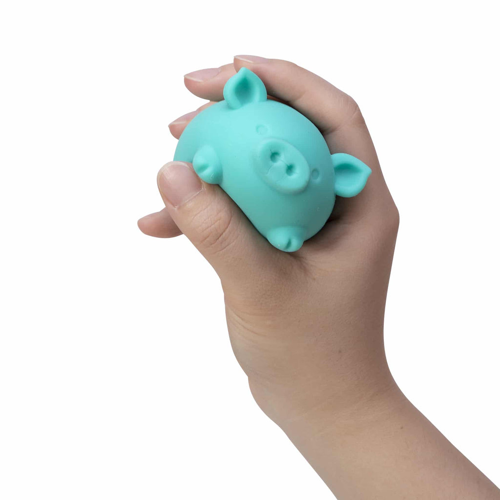 Purrfectly Squishy NeeDoh Dig’ It Pig | Select Velvet Canopy - Dino Character Malt-Gel Filled Sensory Glob Detail