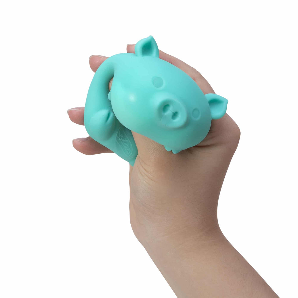 Purrfectly Squishy NeeDoh Dig’ It Pig | Select Velvet Canopy - Dino Character Malt-Gel Filled Sensory Glob Detail