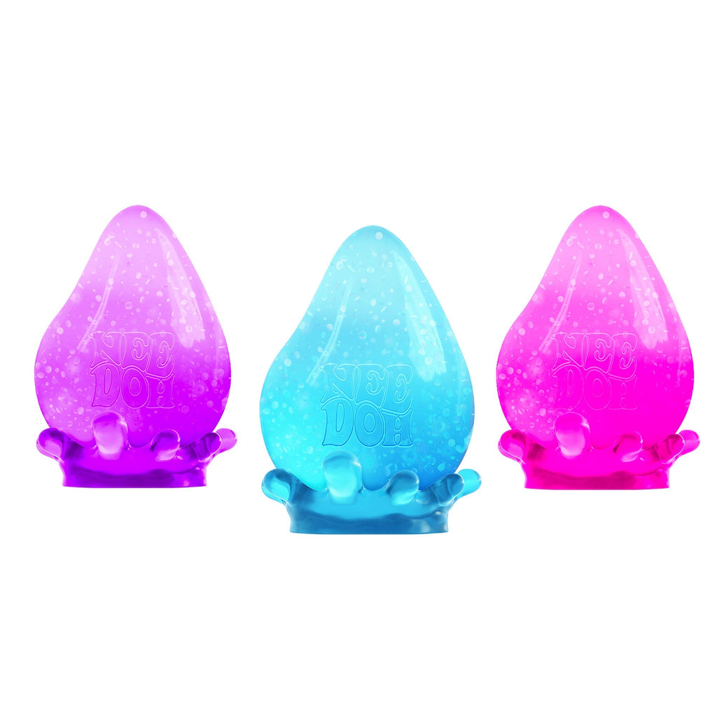 Playful Geometric NeeDoh Dream Drop | Select Linen Ridge - Squishy Dohnut Sweet Treat Shaped Stress Toy - Surprise Me! (Random Color)