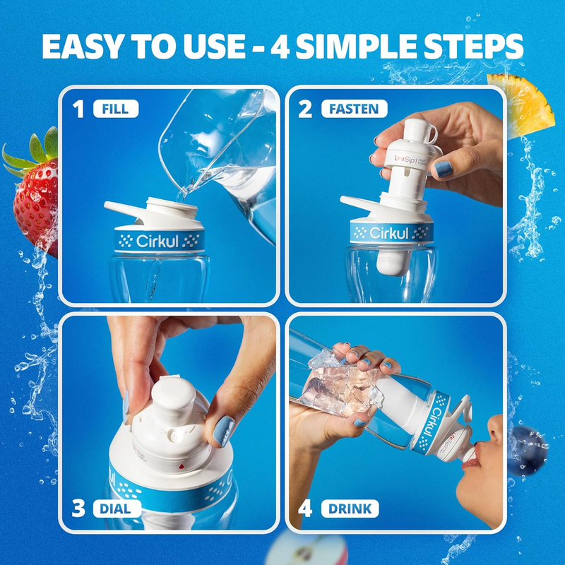 Sugar-Free FitSip 6-Pack Variety Pack HE3H - Zero-Calorie Multi-Flavor Sip Pods for Water Bottle Detail