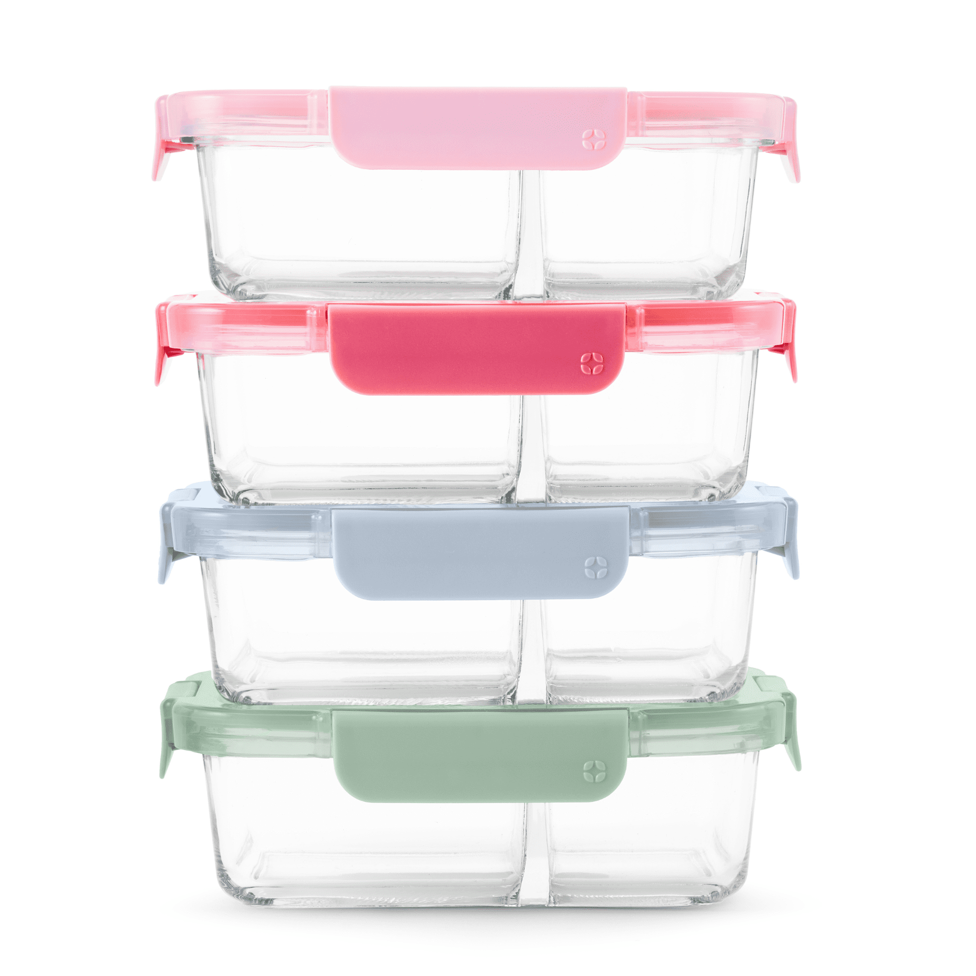 Sweet Treat Shaped 8pc 3.4 Cup Divided Glass Meal Prep Set - Fun Food Fidget Cookie Squishable Toy - Default Title