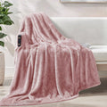 Super Soft Flannel Plush Fuzzy Large Fleece Throw Blanket (50" x 70", Dusty Pink)- Soft, Warm and Lightweight - Lightweight Plush Warm Blanket for All Seasons - Default Title