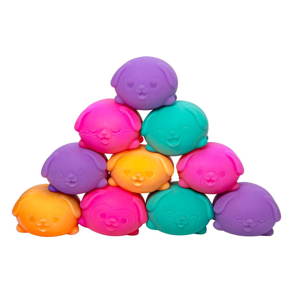 Multi-Pack Value Teenie NeeDoh Funky Pup | Edition Copper Bloom - Micro Squishy Sensory Balls Multi-Pack Value Detail
