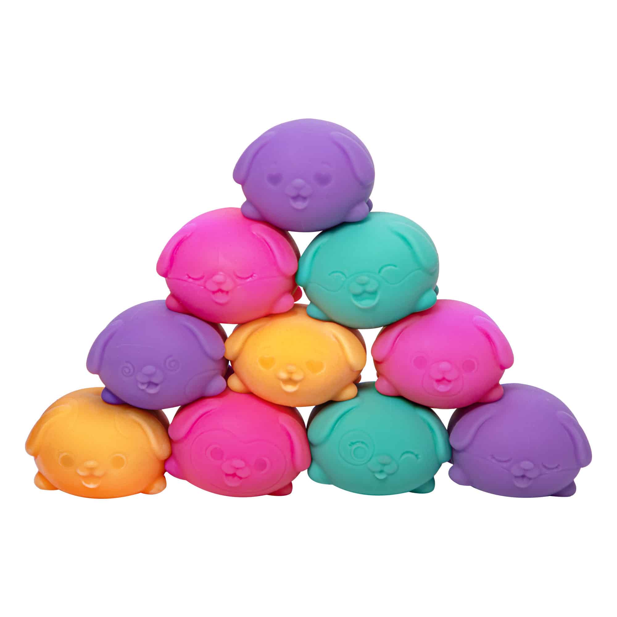 Multi-Pack Value Teenie NeeDoh Funky Pup | Edition Copper Bloom - Micro Squishy Sensory Balls Multi-Pack Value Detail