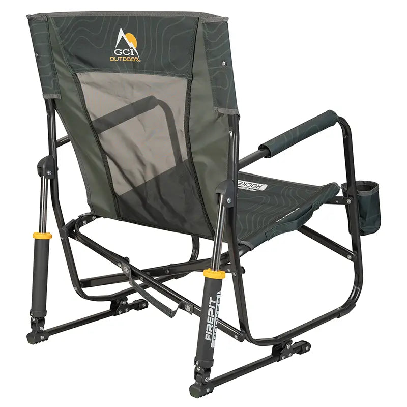 Premium All-Weather FirePit Rocker - Choice 737 - Freestyle Rocker Portable Outdoor Folding Chair Detail