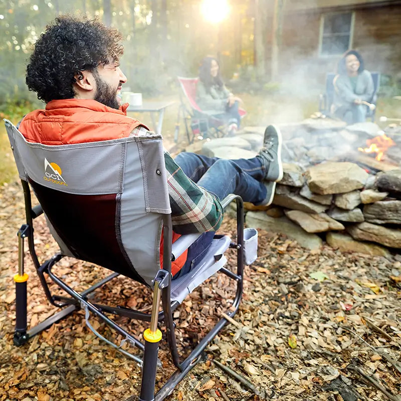 Premium All-Weather FirePit Rocker - Choice 737 - Freestyle Rocker Portable Outdoor Folding Chair Detail