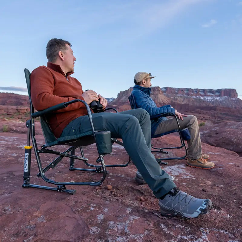 Premium All-Weather FirePit Rocker - Choice 737 - Freestyle Rocker Portable Outdoor Folding Chair Detail