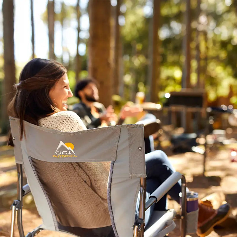 Premium All-Weather FirePit Rocker - Choice 737 - Freestyle Rocker Portable Outdoor Folding Chair Detail