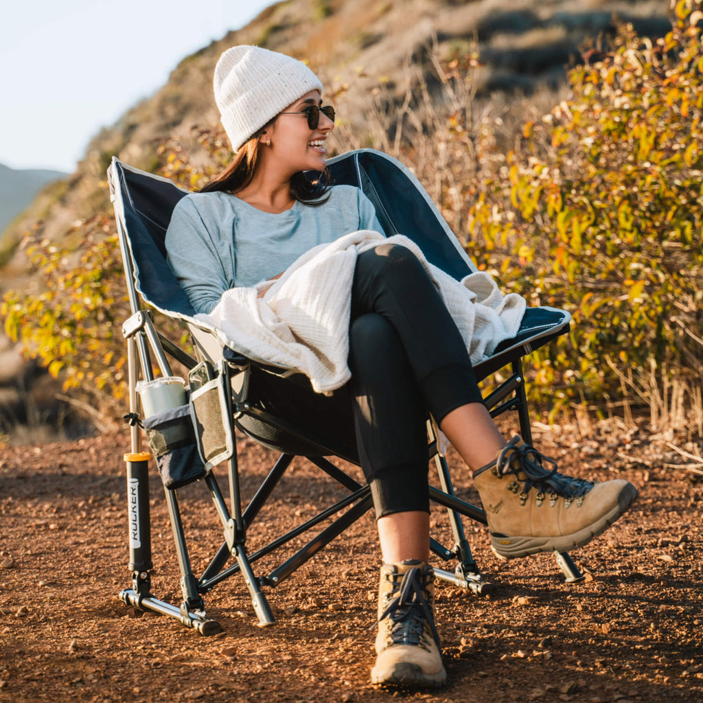 Smooth Motion Pod Rocker - Choice 933 - Heavy-Duty Kickback Rocker with Beverage Holder Detail