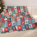 Decorative Knitted Cozy Blanket Printed Blanket Throw Christmas Blanket - 300 GSM Fleece Blanket Throw Size Blanket for Home Decoration,... - Luxury Knitted Decorative Throw Blanket with Fringes - Default Title