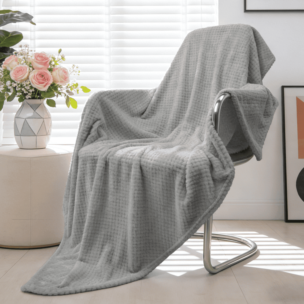Decorative Knitted Soft Jacquard for Couch, Waffle Weave Fuzzy s for Home Decor, Lightweight and Warm Bed s for Bed Sofa Office Travel - Lightweight Plush Warm Blanket for All Seasons - Default Title
