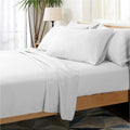 Wrinkle-Resistant Hotel Collection Rayon derived - 6 Piece, Queen, White - Cooling Hotel Quality Bedding Sheets and Pillowcases - Default Title
