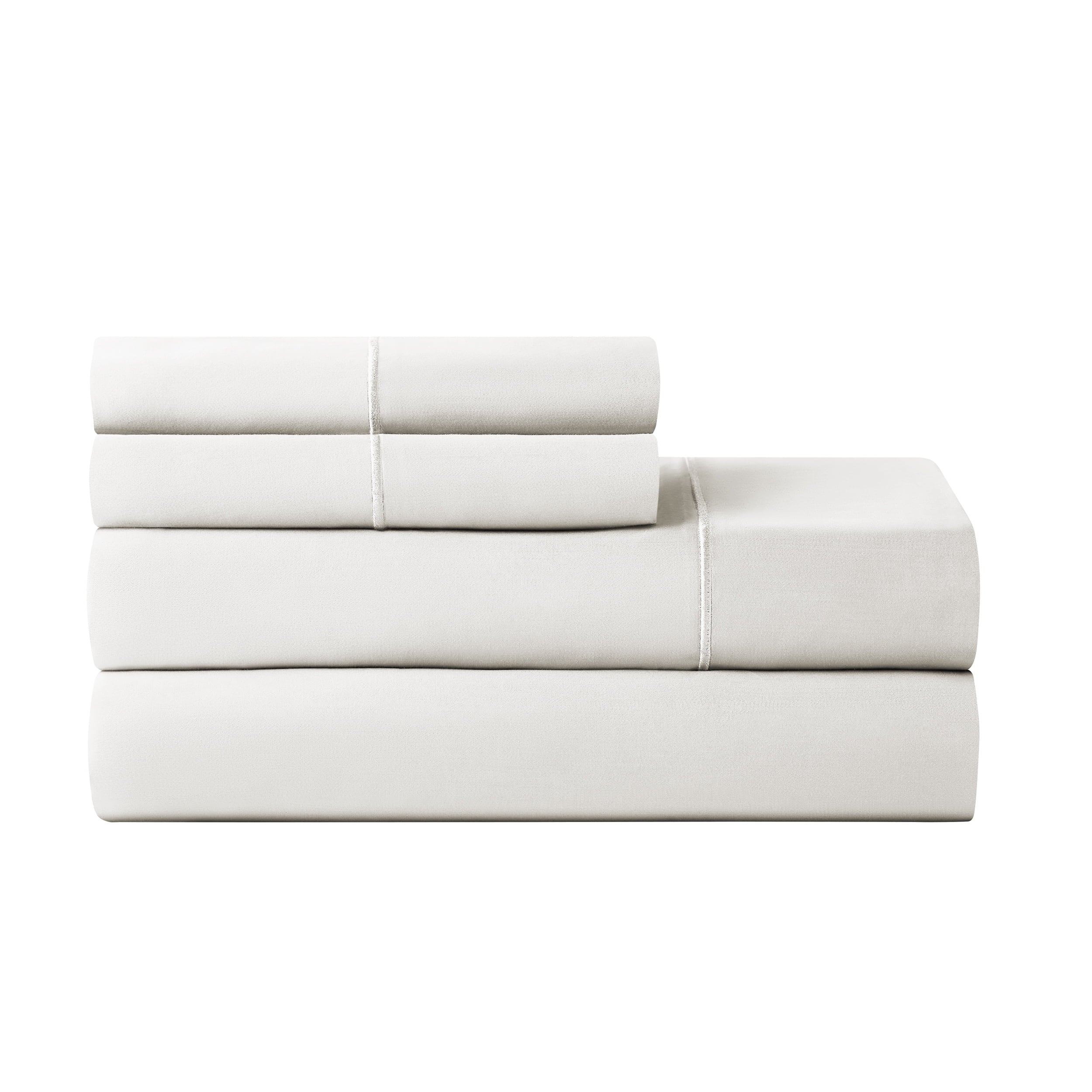 Ultra-Soft 4-Piece 600 Thread Count White Egyptian Cotton Adult Bed Sheet Set, King - Deep Pocket - Cooling Hotel Quality Bedding Sheets and Pillowcases - Default Title