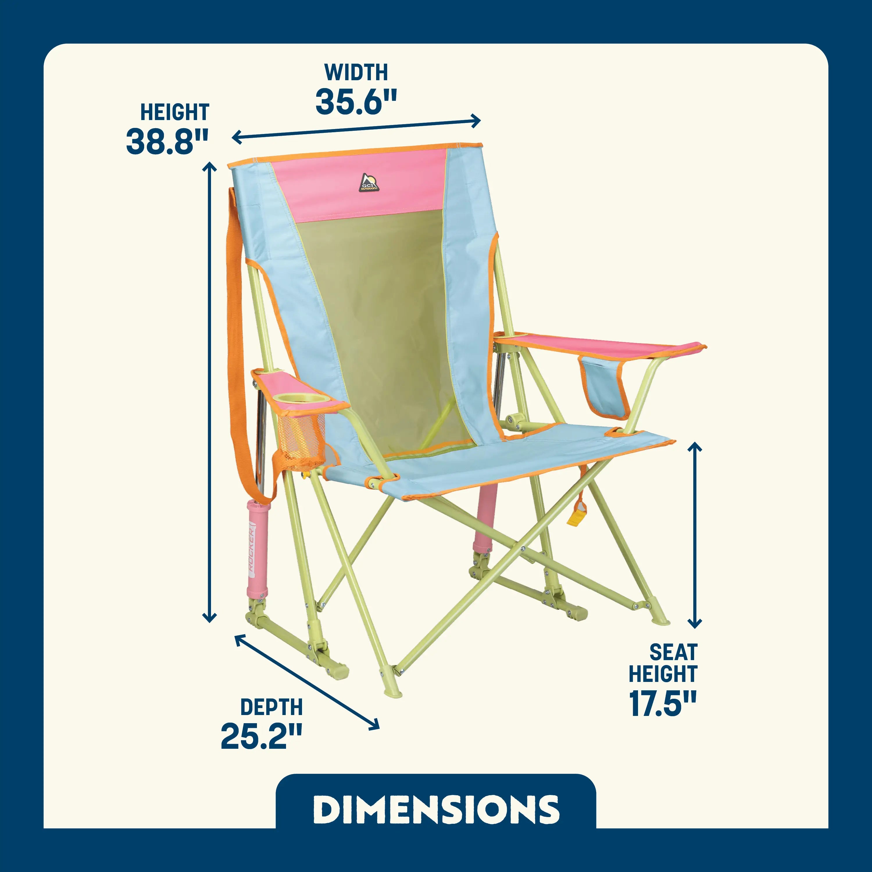 Luxury Camp Comfort Pro Rocker - Choice 375 - RoadTrip Rocker Smooth Motion Camp Chair Detail