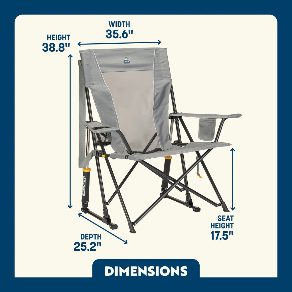 Luxury Camp Comfort Pro Rocker - Choice 375 - RoadTrip Rocker Smooth Motion Camp Chair Detail