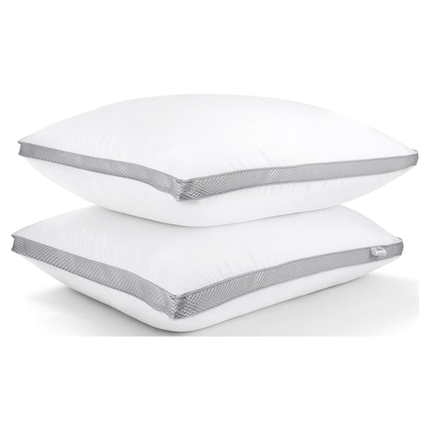 Ergonomic Memory Foam 2 Pack Cotton Down Alternative Pillows,Queen Size Bed Pillows Gusseted Hypoallergenic - Ergonomic Memory Foam Pillow for Neck Pain Support - Default Title
