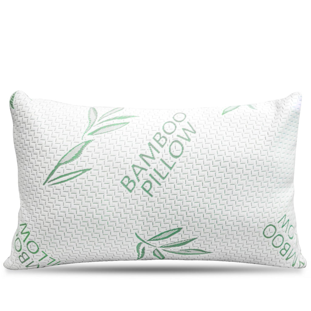 Fluffy Shredded King Size Bamboo Pillow, Memory Foam Bed Pillows with Washable Pillowcases, King - Decorative Throw Pillow Cushion for Sofa & Bed - Default Title