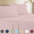 Ultra-Soft 4-Piece Full Pink Sheet Set - Cooling, Wrinkle-Free - Premium Ultra-Soft Pillowcase Pair for Sleeping - Default Title