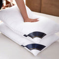 Hotel Collection 2Pcs Soft Feather Velvet Down Pillow Standard Size, Hotel-grade Feather Pillow for Sleeping, Skin-friendly Cotton Fab... - Hotel Quality Plush Sleeping Pillows - Default Title