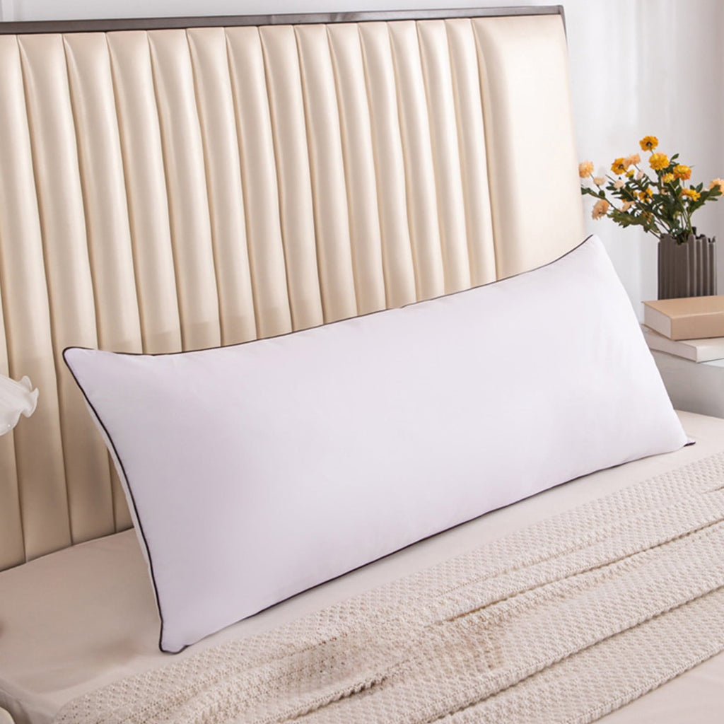 Decorative Plump Long Pillows For Bed King Clearance! 100*48cm White Gentle Support Soybean Pillow, Comfortable Breathable Bed Pillows... - Hotel Quality Plush Sleeping Pillows - Default Title