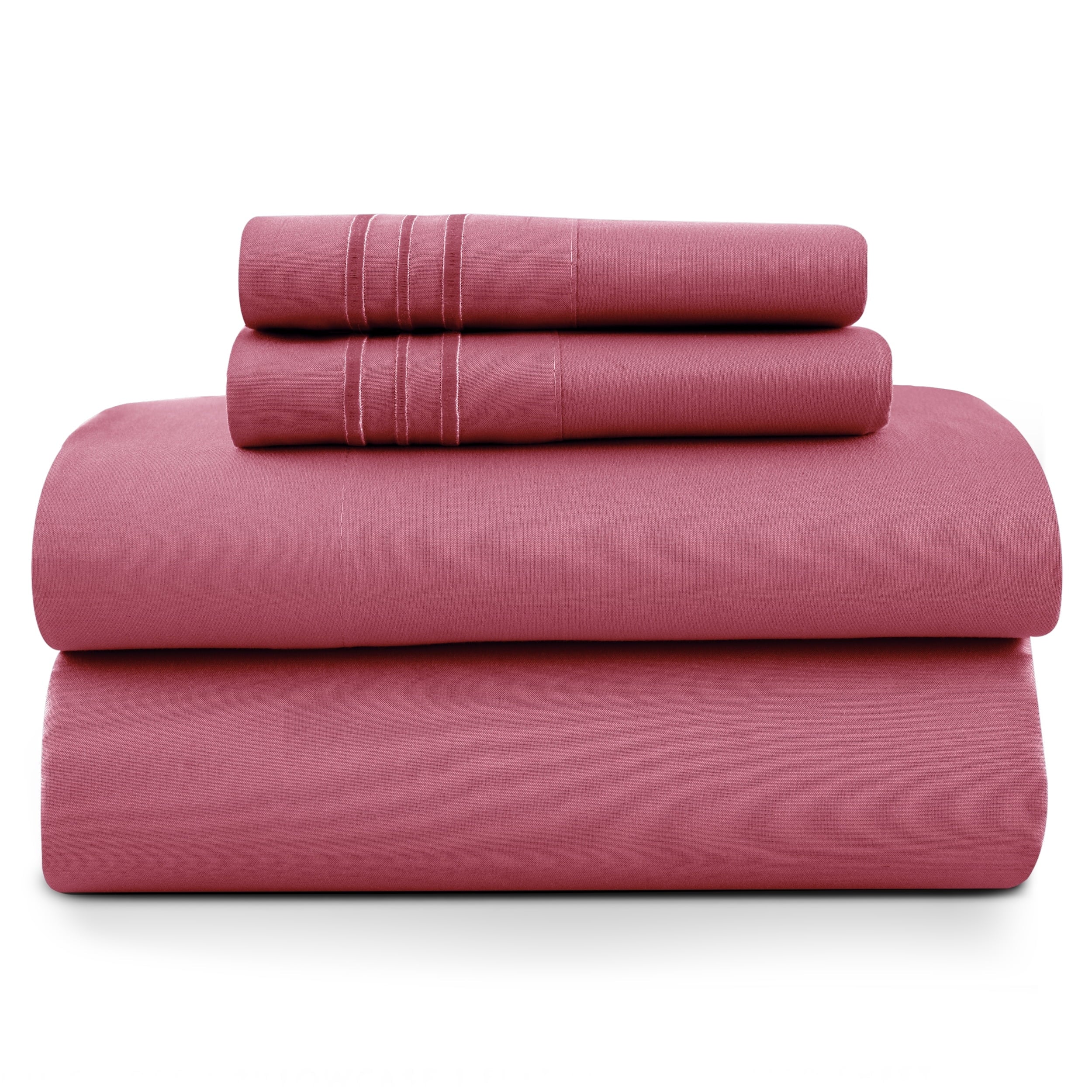 Breathable Luxury Size Sheet Set, 4-Piece Plain Soft Microfiber – Deep Pocket Bed Sheets, Includes 1 Fitted Sheet, 1 Flat Sheet, 2 Pill... - Breathable Egyptian Cotton Flat & Fitted Sheets - Default Title