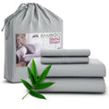 Cooling Sateen Rayon - 4 Piece Cooling Bed Sheets Set, Gray - Cooling Hotel Quality Bedding Sheets and Pillowcases - Default Title
