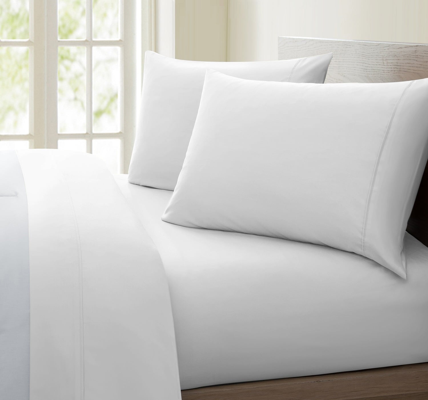 Wrinkle-Resistant Luxurious Collection 1000 Thread Count 100% Cotton Bed Sheet Set (Twin XL, White) - Cooling Hotel Quality Bedding Sheets and Pillowcases - Default Title