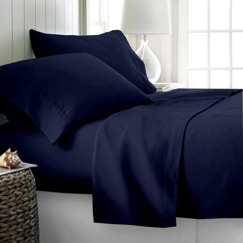 Breathable Luxury Luxury Bed Sheets Set - 800 Thread Count 100% Egyptian Cotton Sheets - 4 Piece Sheet Set Fits Mattress Upto 24 Inch D... - Breathable Egyptian Cotton Flat & Fitted Sheets - Default Title