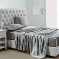 Ultra-Soft Luxury Satin Sheets Set Full Size Light Gray, 4-Piece Bedding Sets with Deep Pockets - Soft and Smooth Satin Bed Shee... - Breathable Egyptian Cotton Flat & Fitted Sheets - Default Title